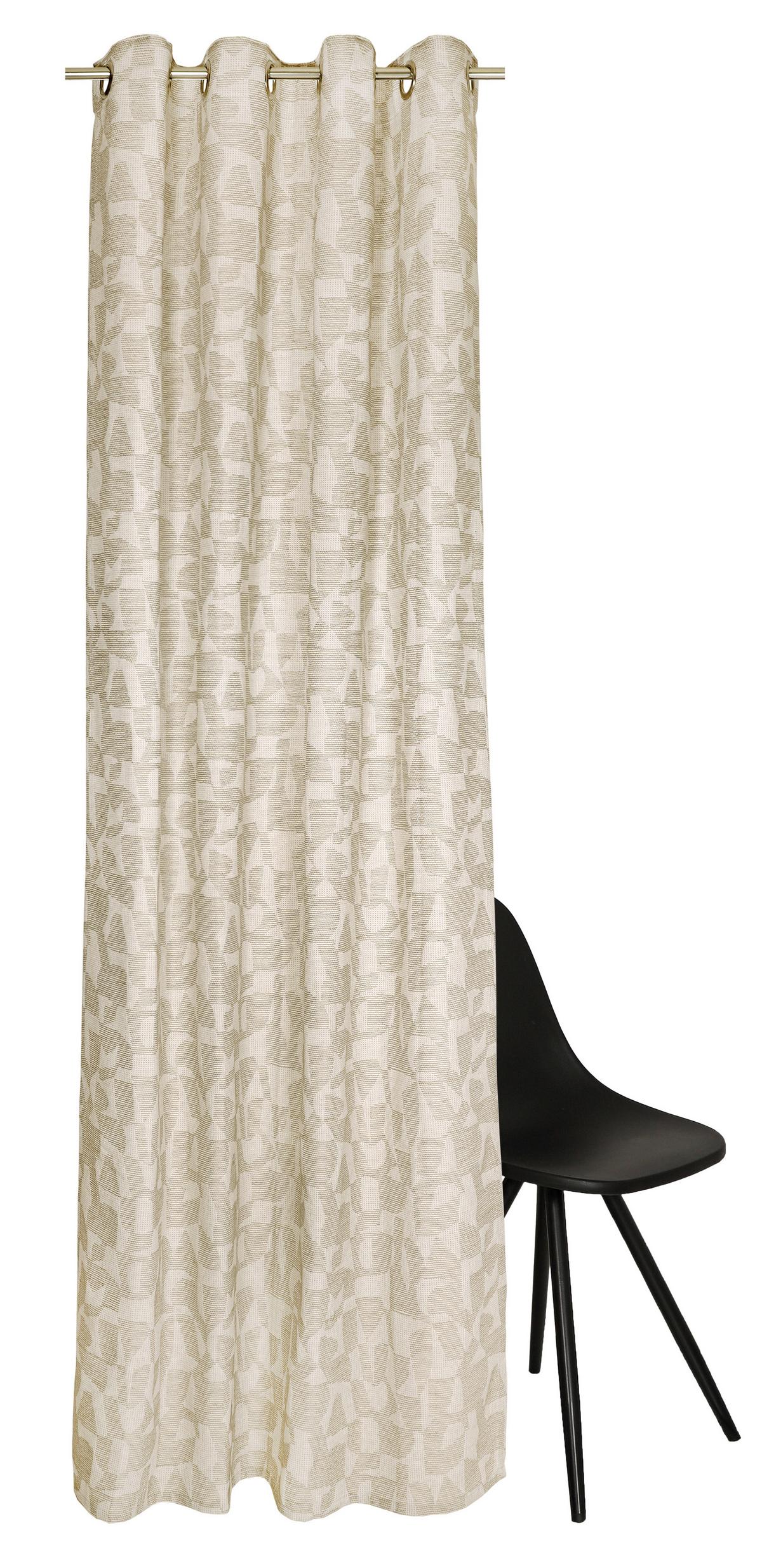 ZASŁONA NA PRZELOTKACH E-COSMO ESPRIT - beżowy/kolor naturalny, Basics, tkanina (140/250cm) - Esprit