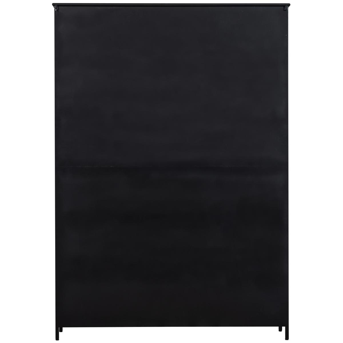 Vitrine Exhibit Schwarz - Schwarz, Design, Glas/Metall (140/200/40cm) - Livetastic