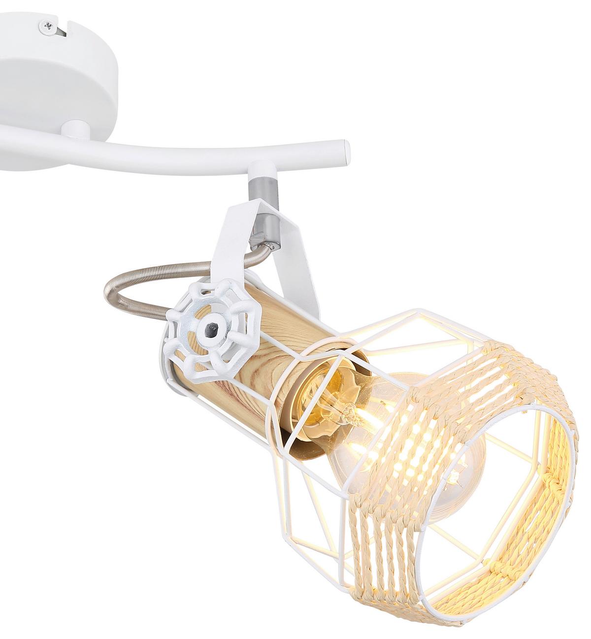 Reflektor Bana - bela/naravne barve, Basics, kovina (29,6/23/19cm) - Globo