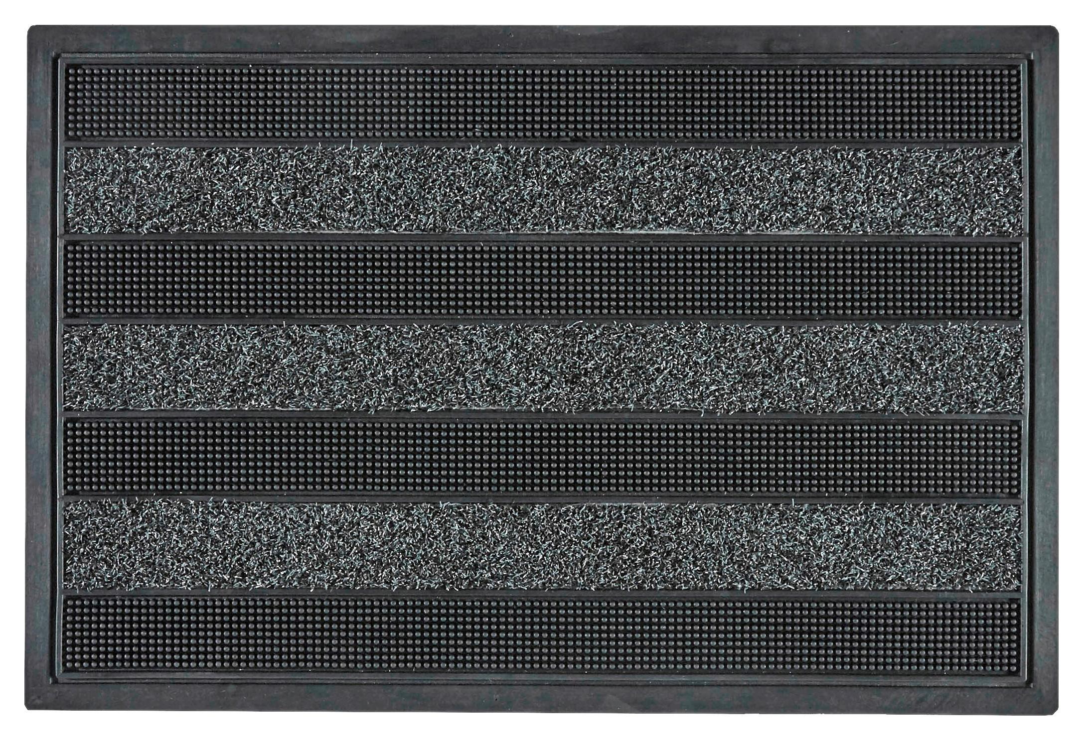 Fußmatte Cactus Anthra Schwarz ca. 40x60cm - Schwarz, Kunststoff (40/60cm) - Modern Living