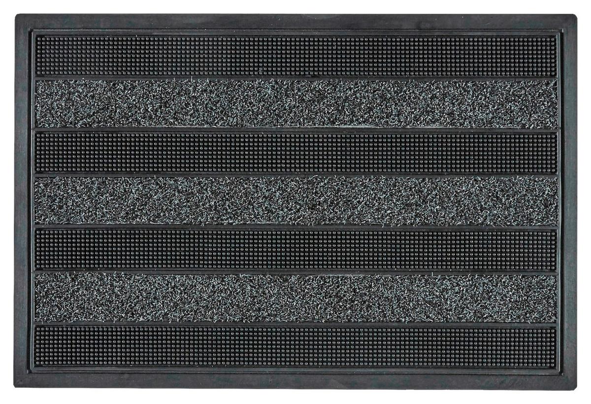 Fußmatte Cactus Anthra Schwarz ca. 40x60cm - Schwarz, Kunststoff (40/60cm) - Modern Living