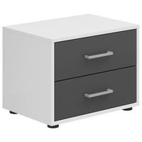 NOPTIERA SMART 2 - alb/antracit, Basics, material pe bază de lemn (50/38/35cm)