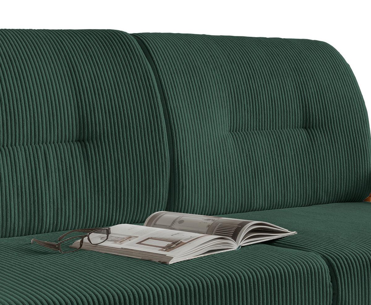 Schlafsofa Camino Holzkorpus Grün - Weiß/Grün, MODERN, Holz/Textil (154/88/90cm) - Livetastic