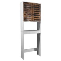 Waschmaschinenschrank Flonali - Weiss/Eichefarben, Trend, Holzwerkstoff (63/179/23cm) - MID.YOU