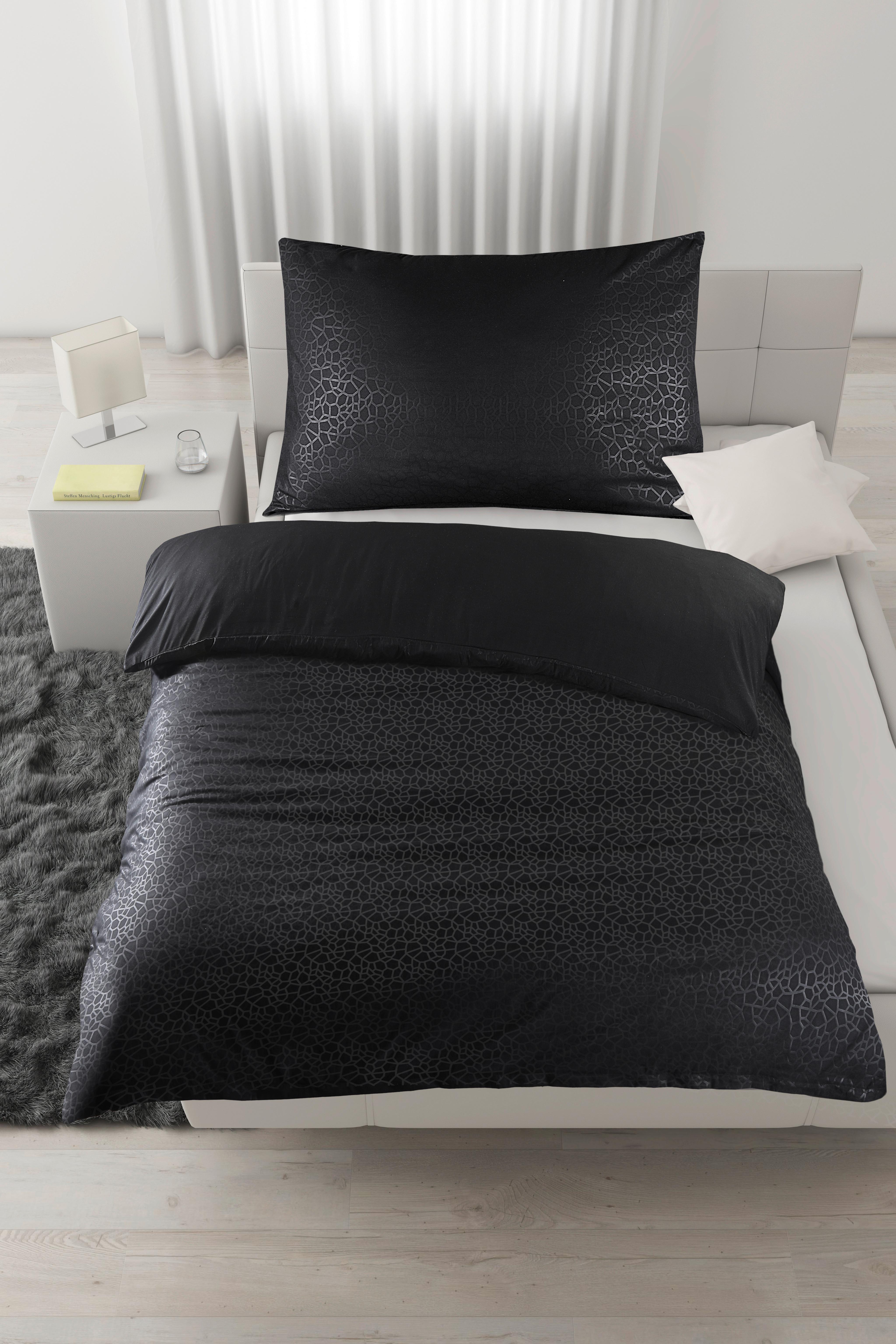 Bettwäsche Animal Schwarz ca. 140x200cm - Schwarz, KONVENTIONELL, Textil (140cm) - Mömax