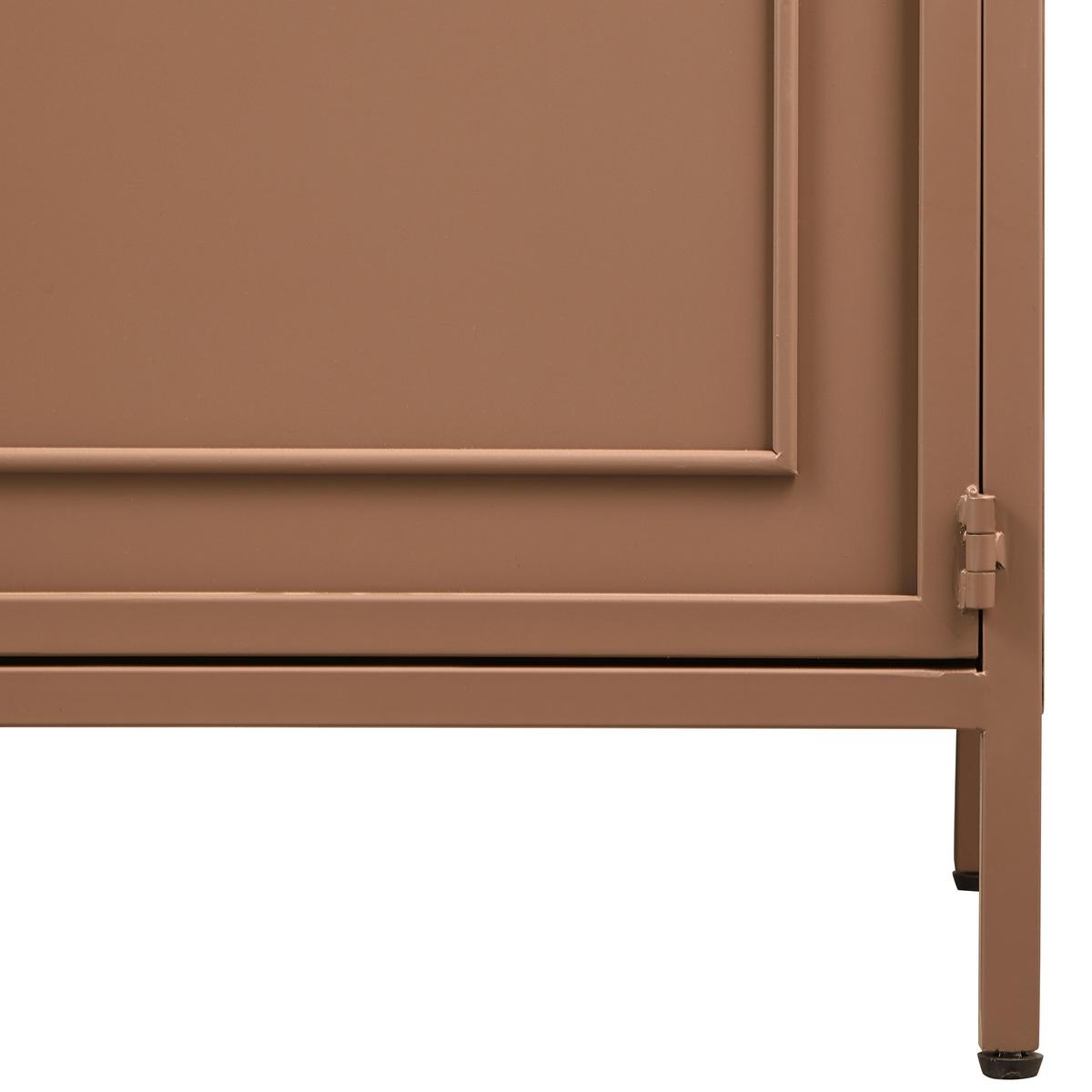 Vitrine Ronja Braun B: 110 cm - Braun, Design, Glas/Metall (110/189/43cm) - Livetastic