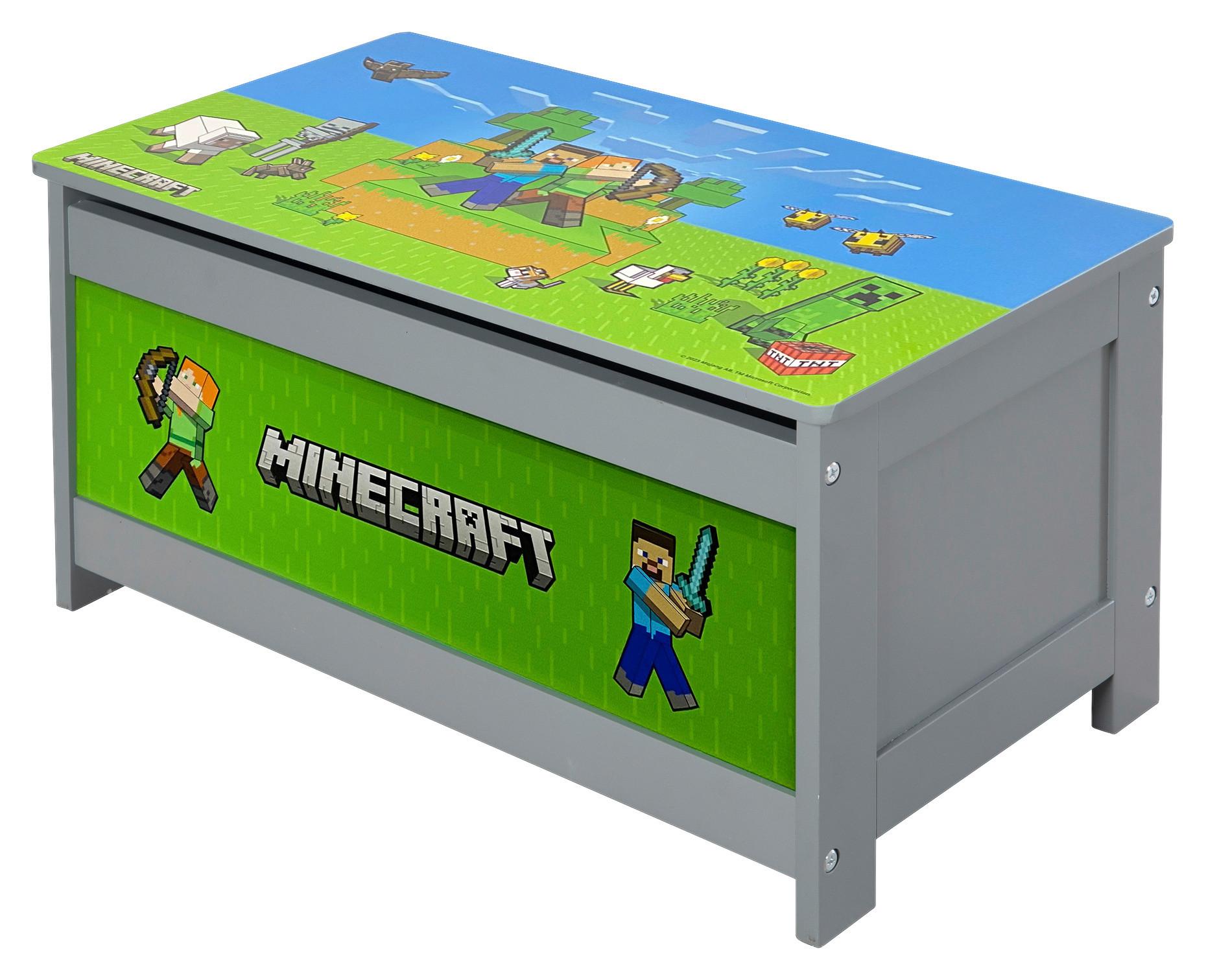 Truhe Minecraft ca. 60x30x32 cm Grau - Multicolor, MODERN, Holzwerkstoff (60/30/32cm) - Minecraft
