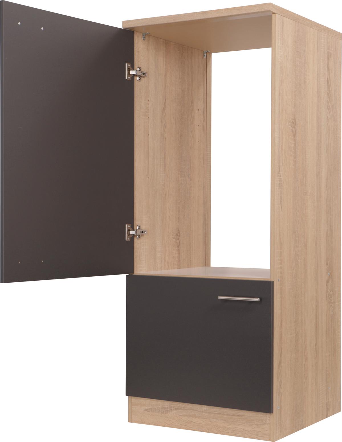 Omara Za Vgradno Napravo Merle, Barva Hrasta, Siva - srebrne barve/siva, Basics, kovina/leseni material (60/144,8/60cm) - Respekta