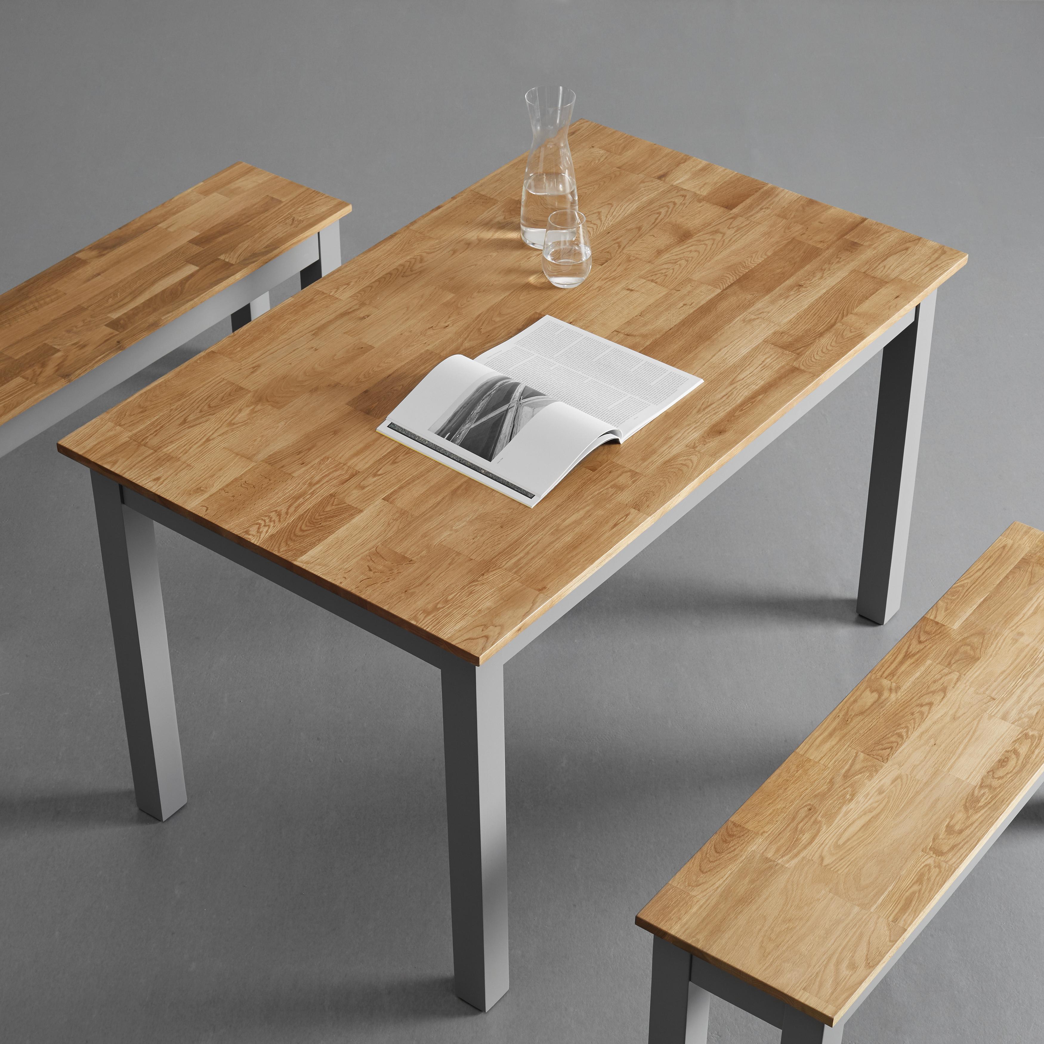 Esstisch in Eichenfarbe und Grau online bestellen