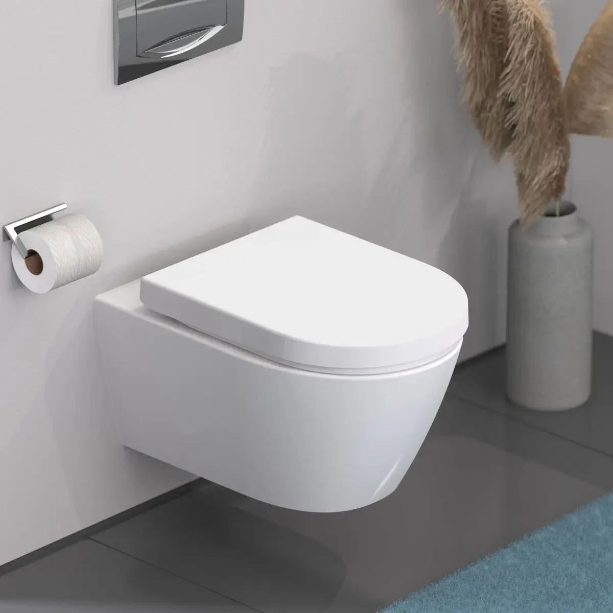 Capac WC D-Form - alb, Konventionell, plastic (34,5/5,5/45,5cm) - Schütte
