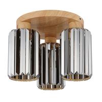 DECKENLEUCHTE 60220346 RUN - Braun/Grau, Trend, Glas/Metall (35/25cm) - Globo