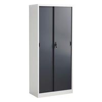 Aktenschrank Malivo - Weiss/Anthrazit, Konventionell, Metall (80/180/40cm) - MID.YOU