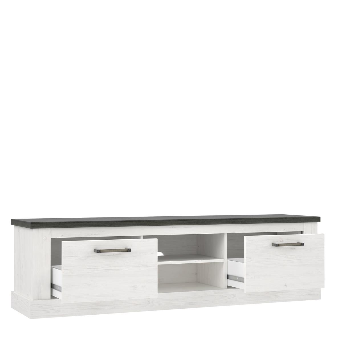 Comodă TV Montreal - alb/culoare coconar, Konventionell, metal/material pe bază de lemn (170,4/48,2/41,4cm) - Premium Living