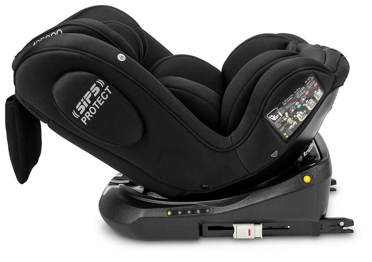 FOTELIK SAMOCHODOWY OBROTOWY SWIFT360S - czarny, Basics, tworzywo sztuczne/tkanina (44/60/50cm) - Osann