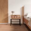 SÄNGBORD MILANO - svart/askfärgad, Modern, metall/trä (47,5/51/36cm) - Bessagi Home