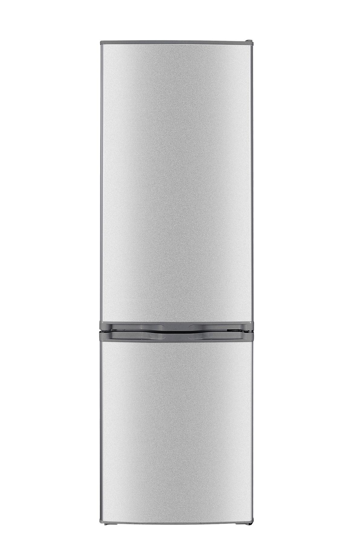 Kühl-Gefrier-Kombianation Silberfarben - Silberfarben, Trend, Kunststoff/Metall (55/180/56cm) - PKM