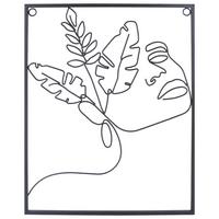 Decoratiune de perete Lady - negru, Modern, metal (36/45cm) - Mömax