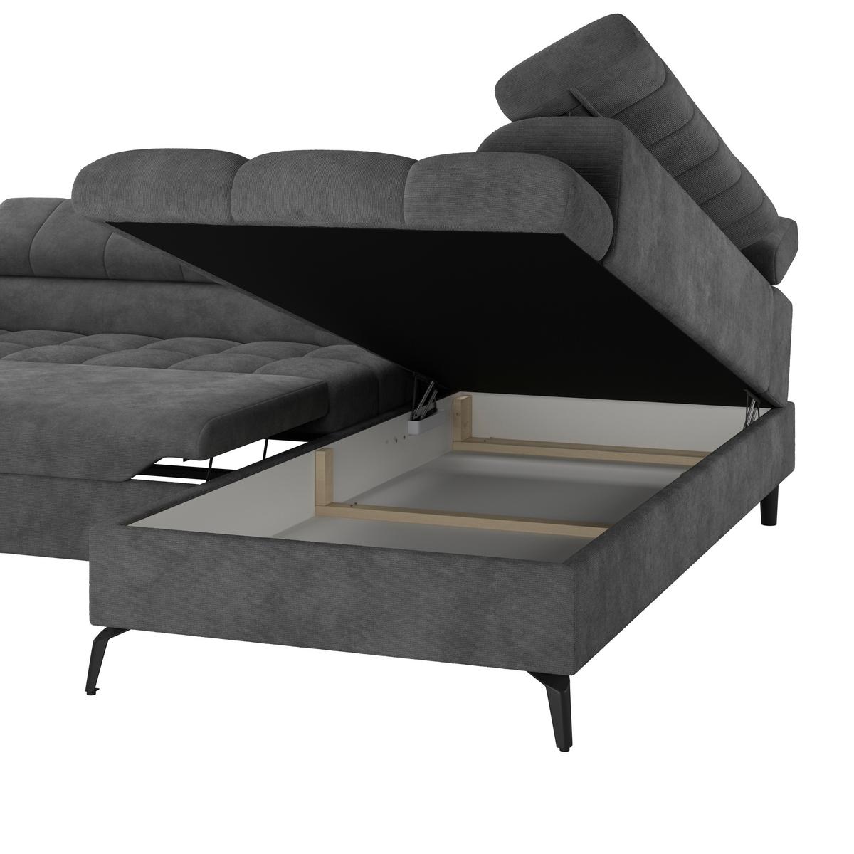 Coltar VOLF - gri închis/negru, Trend, plastic/textil (261/203cm) - Modern Living