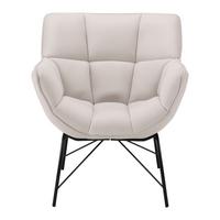 Sessel Robin ca. 72x78 cm hellgrau - Hellgrau/Schwarz, MODERN, Textil/Metall (72/78/81cm) - Bessagi Home