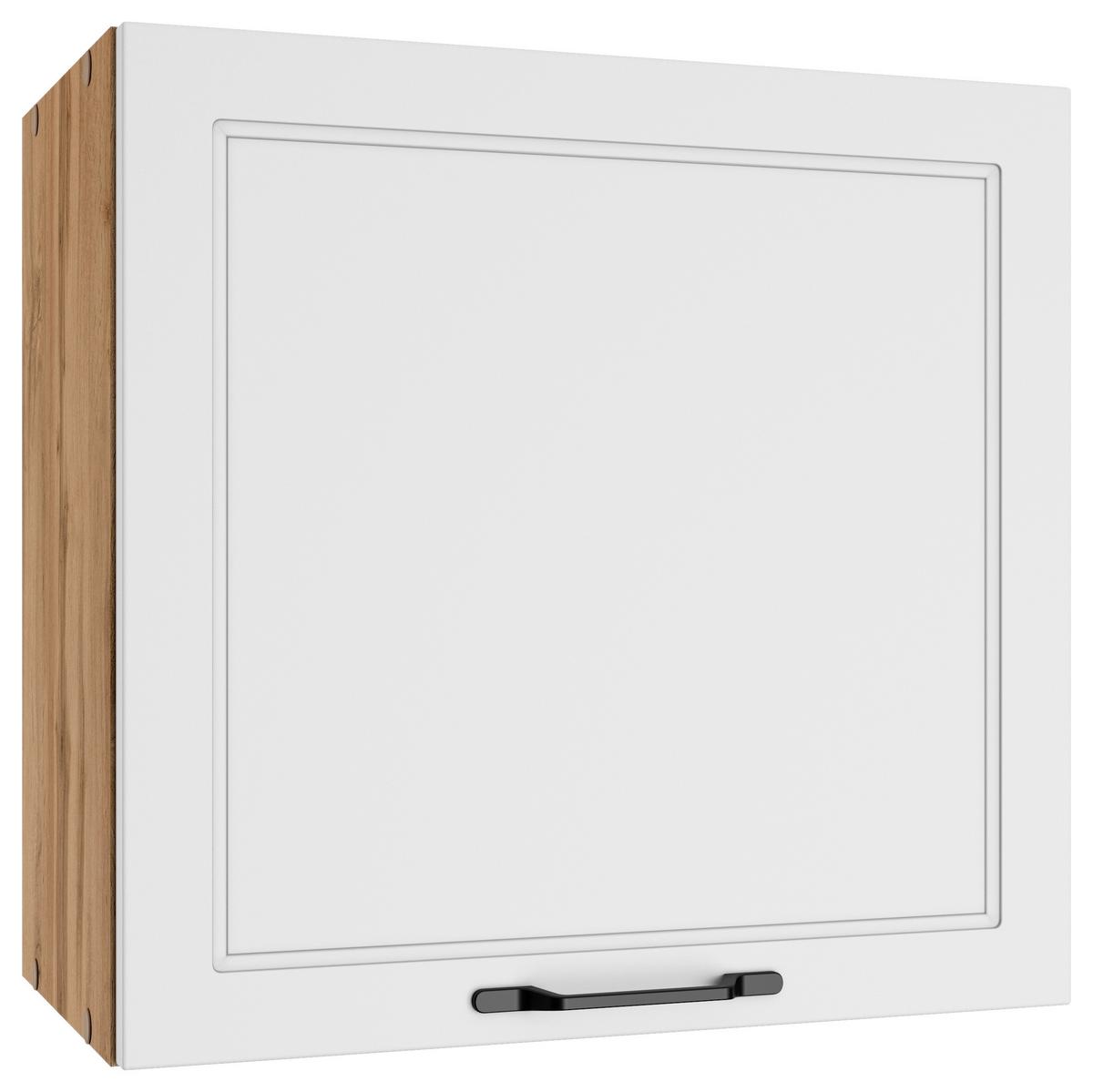 Küchenoberschrank Meran ca. 60x57x34 cm Weiß/Eiche - Eiche Wotan/Schwarz, LIFESTYLE, Holzwerkstoff/Metall (60/57/34cm) - Held