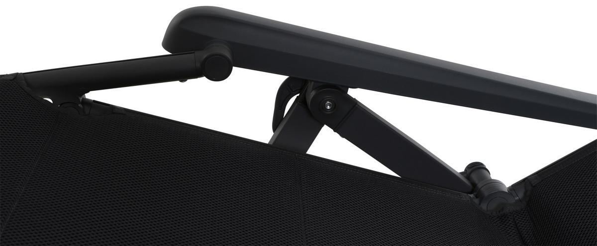 Garten-Relaxliegel Anthrazit Aluminium klappbar - Anthrazit, KONVENTIONELL, Textil/Metall (69/124/84cm) - Siena Garden