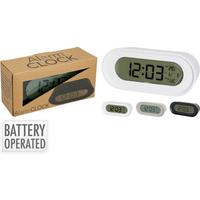 Ébresztőóra Clock - fekete/taupe, Basics, műanyag (14,9/5/6,2cm)