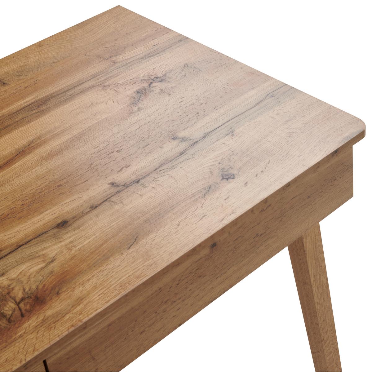 BIURKO 2DRAWER - dąb wotan, Modern, materiał drewnopochodny (120/60/76cm) - MID.YOU