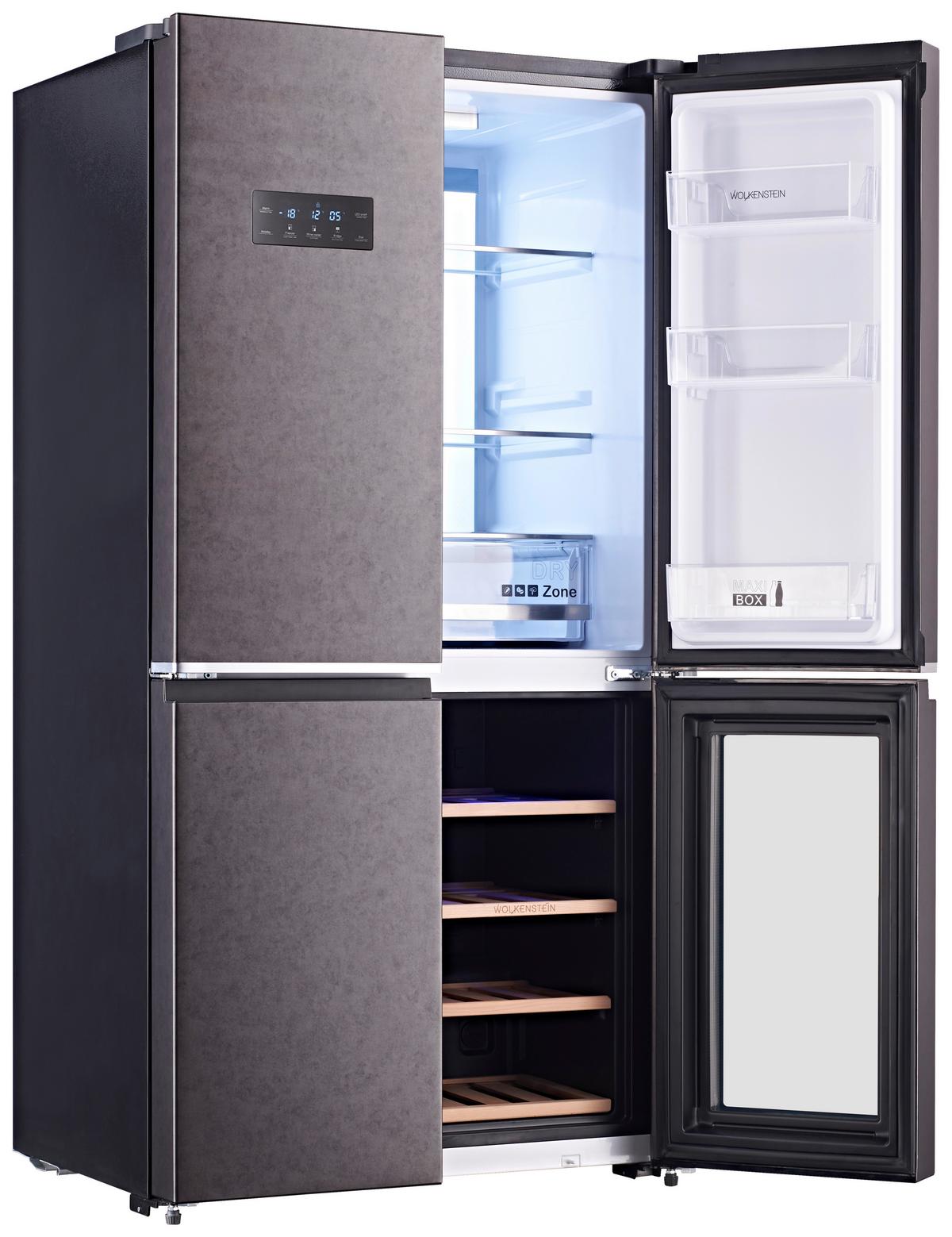 Multi-Door WCD595EWTSNF ST ca. 91x182x71 cm Dunkelgrau - Dunkelgrau, KONVENTIONELL, Kunststoff/Metall (90,5/182/72cm) - Wolkenstein