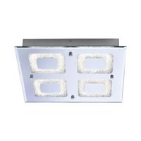 LED-Deckenleuchte Lisa max. 24 Watt - Chromfarben, KONVENTIONELL, Glas/Metall (36/36/6,3cm)