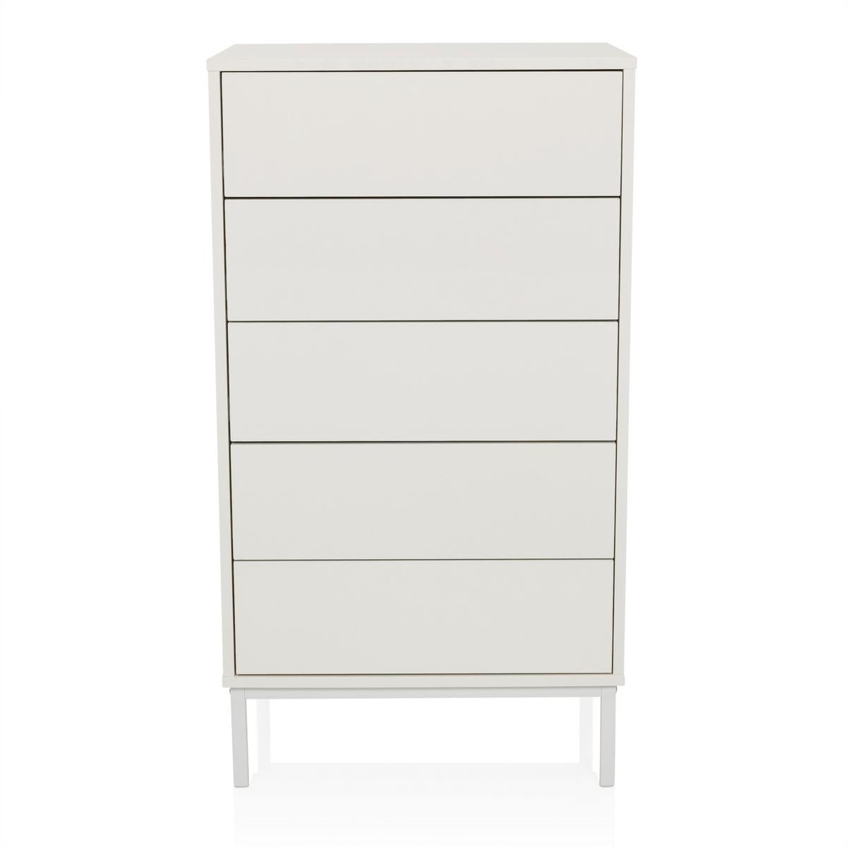 Komoda Bjordal, Bela - bela, Moderno, kovina/leseni material (55/100/40cm) - MID.YOU