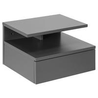 SZAFKA NOCNA ASHLAN - szary, Design, materiał drewnopochodny (35/22,5/32cm)