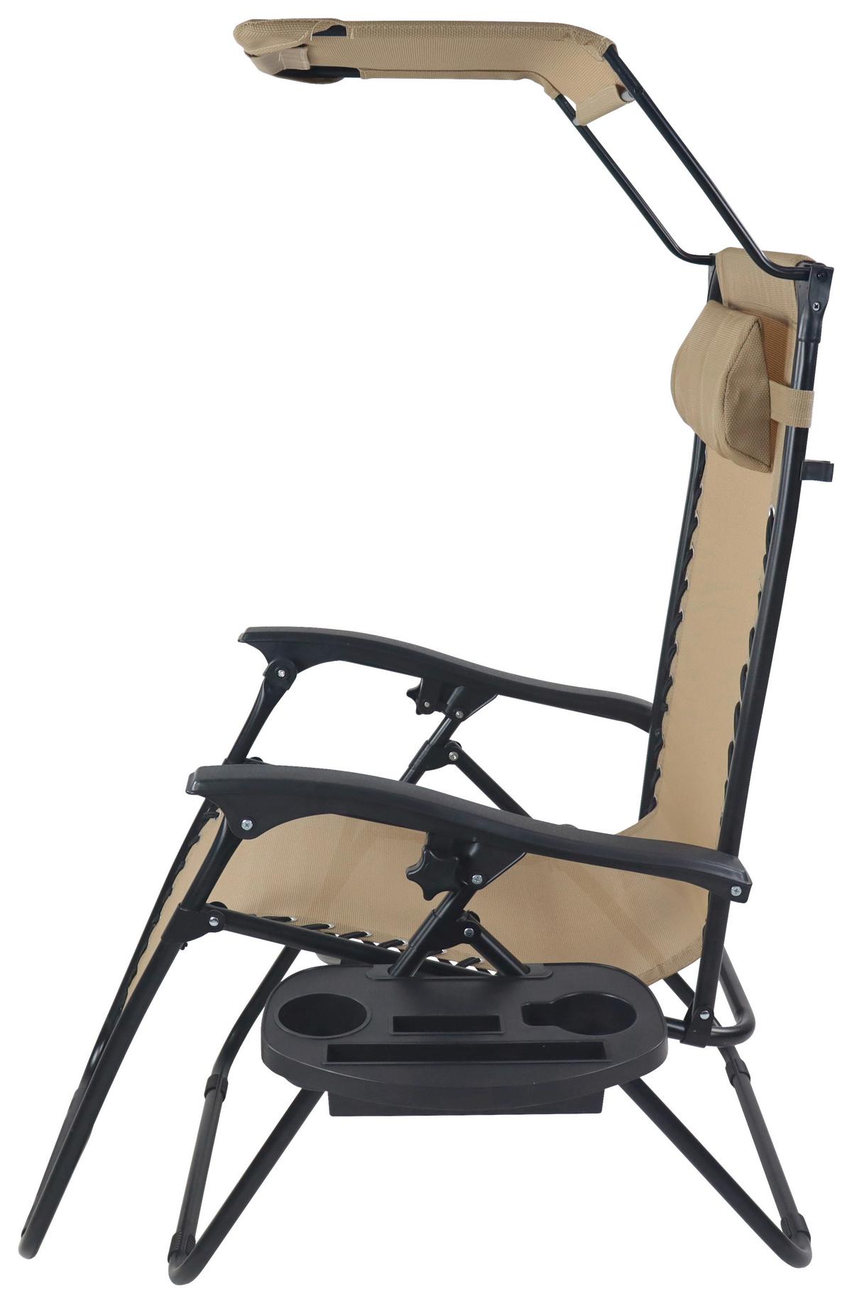 GARTENLIEGE MALTOSA XL - Beige, Modern, Textil/Metall (64/133/91cm) - Gardenson