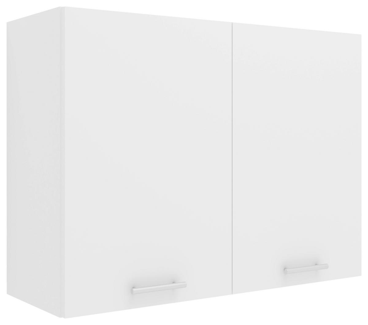 Kuhinjska Zgornja Omarica Esilo, Bela - bela/barve aluminija, Konvencionalno, kovina/leseni material (80/60/31cm) - MID.YOU