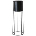 Pflanztopf Bila Schwarz 23x65 cm - Schwarz, Metall (23/65cm)