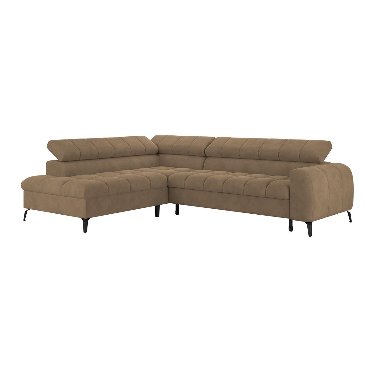 Kutna Garnitura Volf - smeđa/crna, Trend, tekstil/metal (203/261cm)