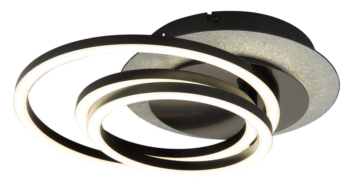 Led Stropna Svjetiljka Norberto - bijela/srebrne boje, Design, metal/plastika (46/42/11,5cm) - Globo