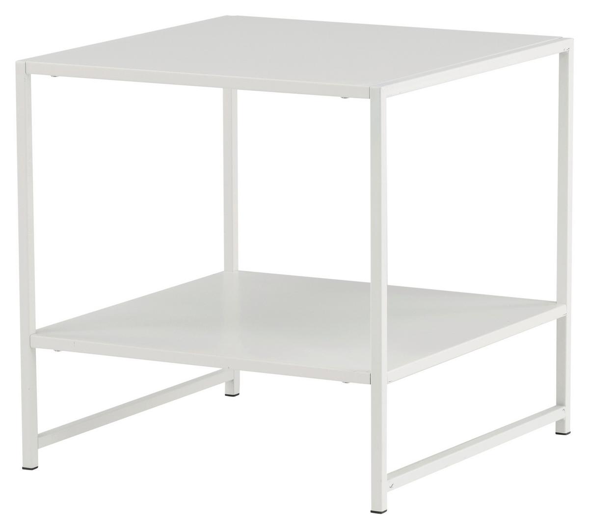 BEISTELLTISCH STAAL - Weiß, Design, Metall (50/50/50cm) - Livetastic