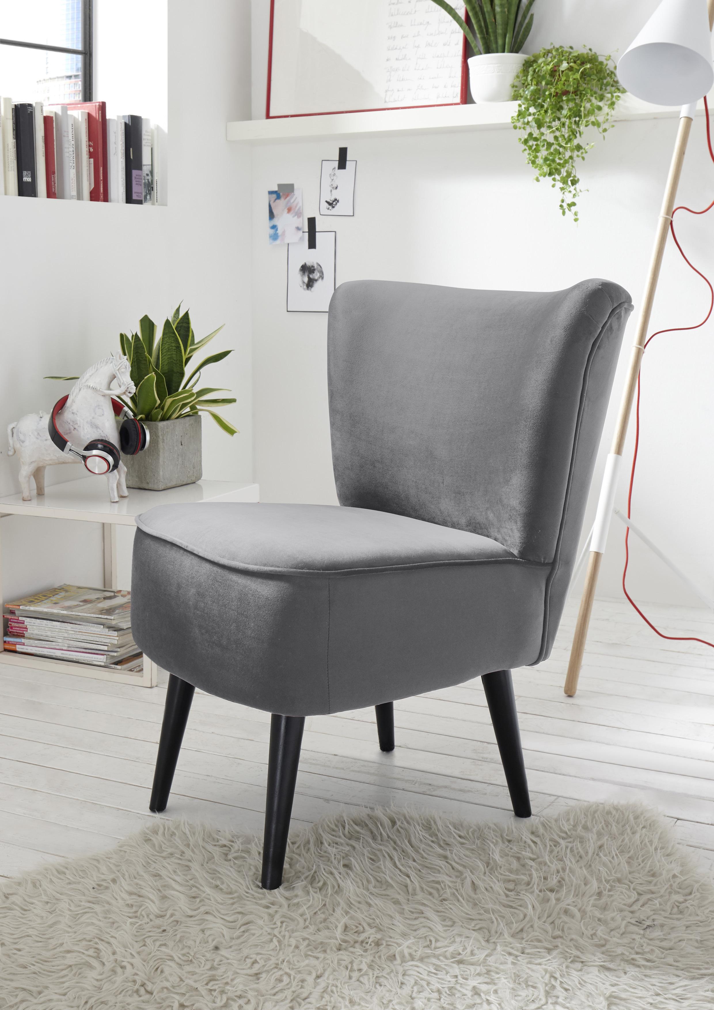 FOTEL LORD -PV- -TREND- - czarny/szary, Trend, materiał drewnopochodny/tkanina (65/89/70cm) - MID.YOU