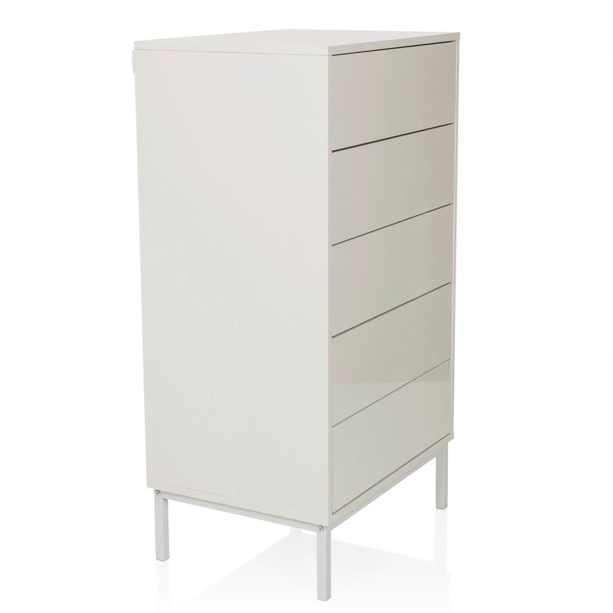 Komoda Bjordal, Bela - bela, Moderno, kovina/leseni material (55/100/40cm) - MID.YOU
