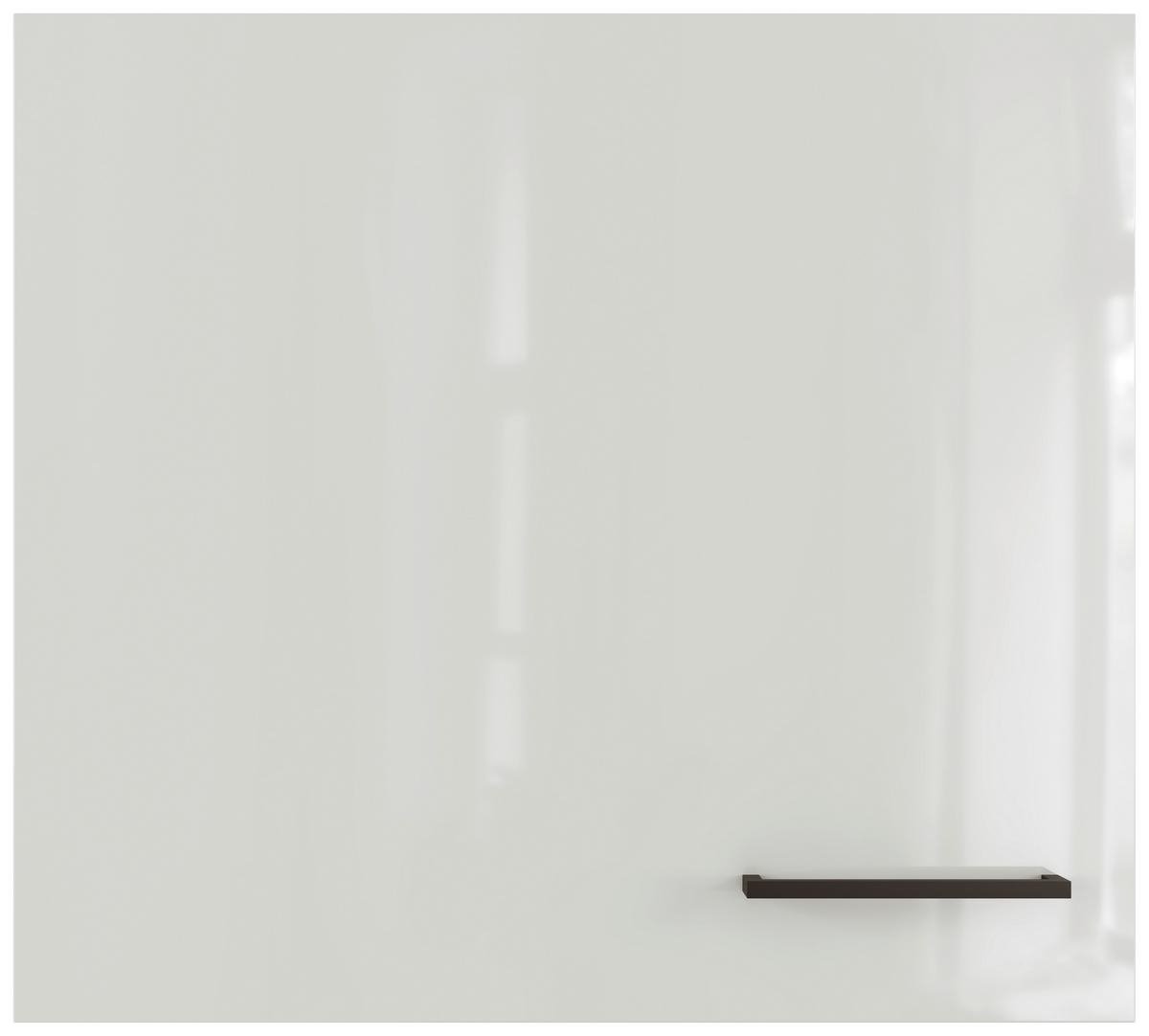 Küchenoberschrank in Lichtgrau glänzend - Schwarz/Grau, MODERN, Holzwerkstoff/Metall (60/54/32cm) - FlexWell