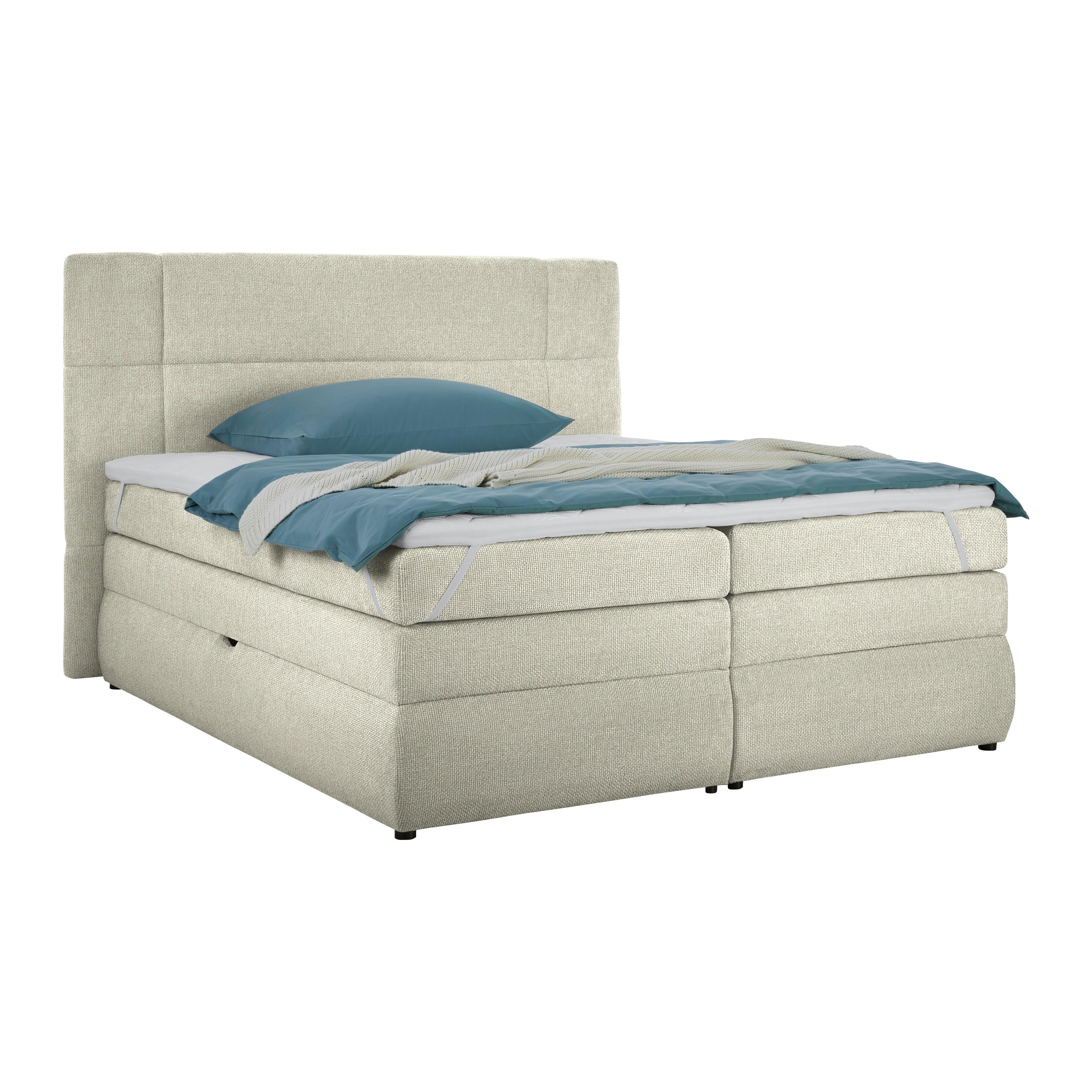 Boxspring Krevet Palace - svijetlo siva, Konvencionalno, tekstil/plastika (160/200cm) - Premium Living