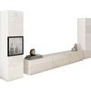 Dnevni Regal Berlin Iii, Bela, Osvetlitev, 3-Delni - siva/bela, Design, steklo/leseni material (240/130/31cm) - MID.YOU