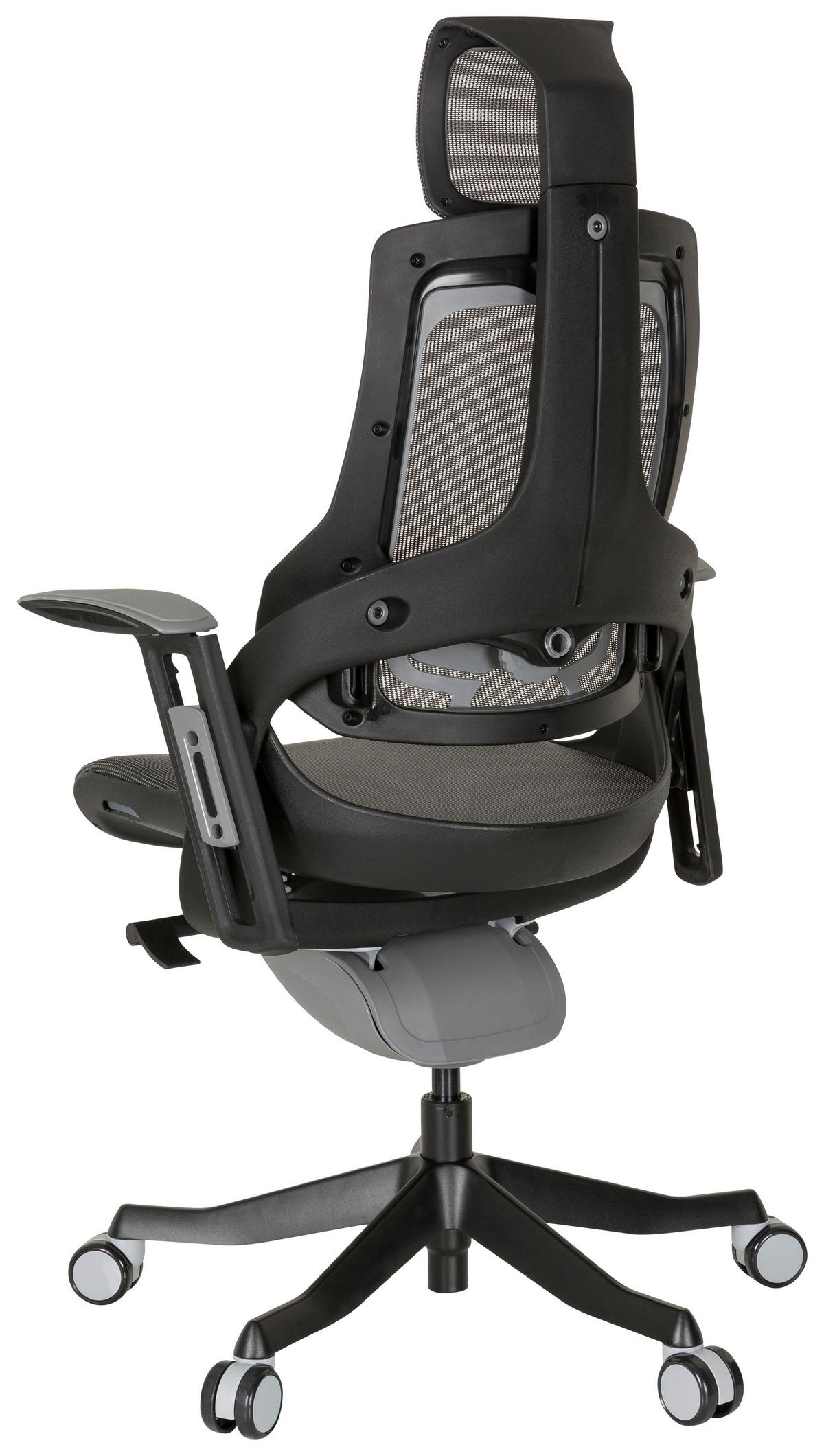 Pisarniški Stol Spektre Black, Siva - siva/črna, Moderno, kovina/umetna masa (67/116/54cm) - MID.YOU