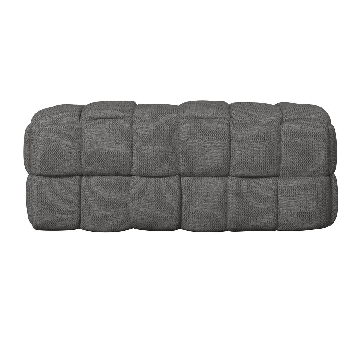 Bettbank Ella Bouclé Dunkelgrau - Dunkelgrau/Schwarz, MODERN, Holz/Kunststoff (110/45/45cm) - Bessagi Home
