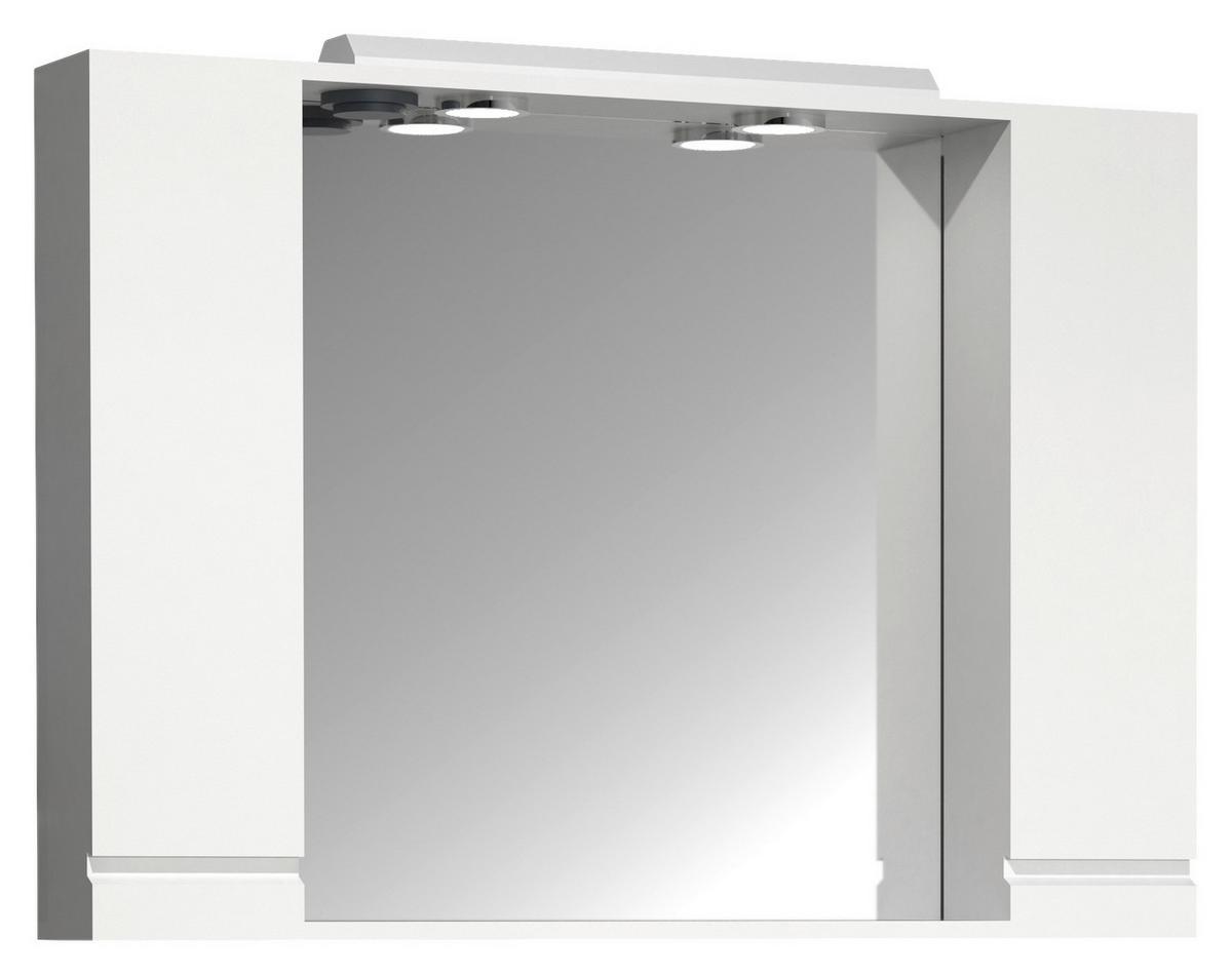 SPIEGELSCHRANK SILORA XL - Weiss, Modern, Glas/Holzwerkstoff (100/71/14cm) - MID.YOU