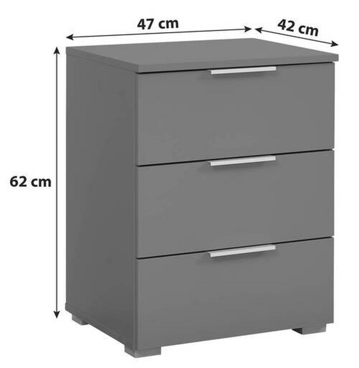 NOPTIERA ALABAMA - gri, Modern, material pe bază de lemn (47/62/42cm) - Modern Living