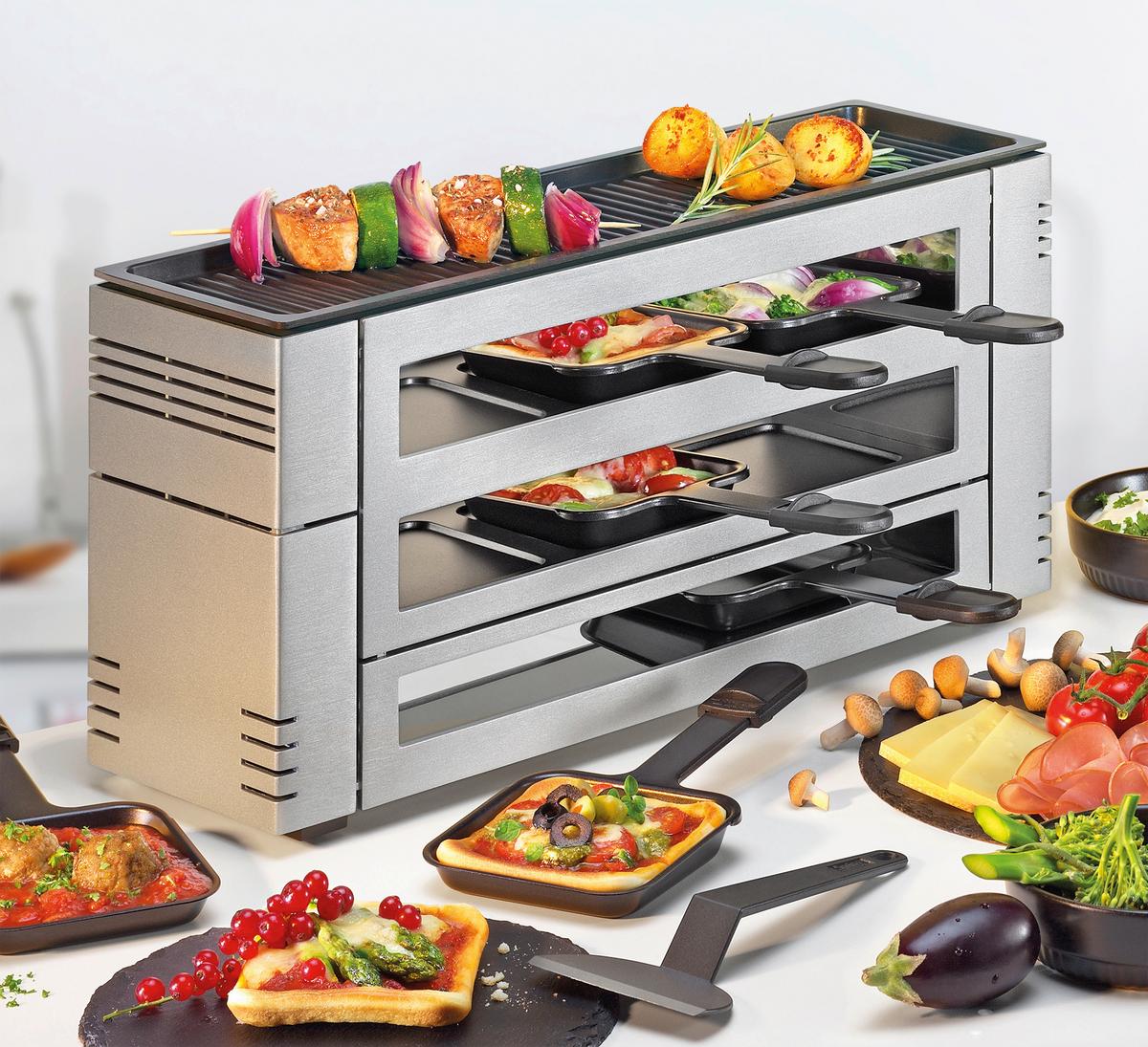 GRILL RACLETTE 3367710004 - kolor srebrny, Basics, metal (46/16/21.5cm) - Spring