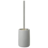 WC-Bürstengarnitur Kim aus Bambus in Grau - Holz/Metall (10,5/40cm)