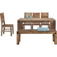 Esstisch in Braun aus Mangoholz - Naturfarben, LIFESTYLE, Holz (160/76/90cm) - ZANDIARA