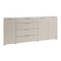 Sideboard Siena Kaschmirfarben - Chromfarben/Kaschmir, MODERN, Glas/Holzwerkstoff (226/99/40cm) - Mömax